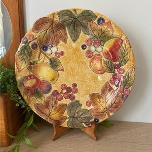 Fitz and Floyd Multicolor Fruit and Leaf Serving Platter
